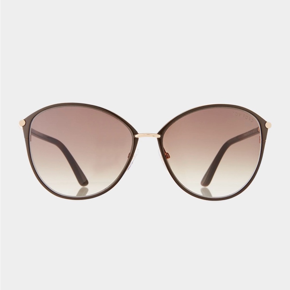 Tom Ford Women's Black Cat-Eye Sunglasses with Dark Lenses